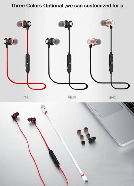 Wireless Magnetic Sport Earphones With Bluetooth Control