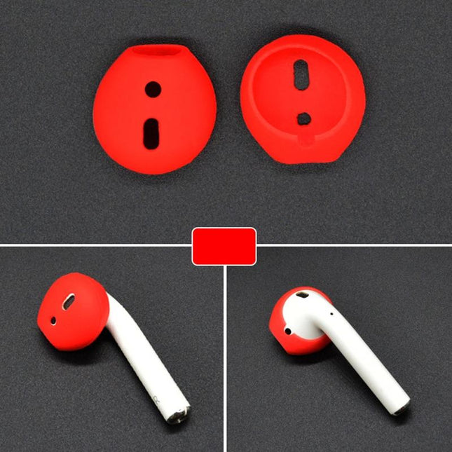 2-Pack Silicone Ear Caps For Apple Airpods / Earpods - Red