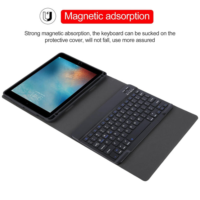 Smart Bluetooth Keyboard & Leather Tablet Case For Ipad Pro 9.7 / Air 2 - Black