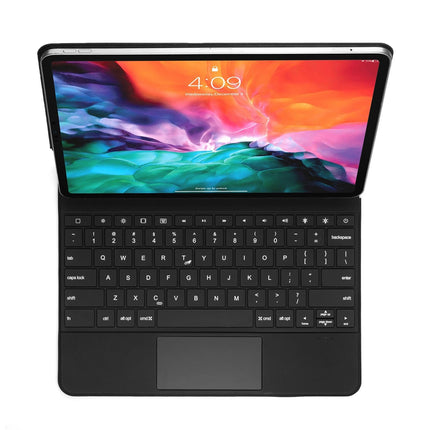 Ultra-Thin Detachable Bluetooth Keyboard Tablet Case For Ipad Pro 12.9 With Touchpad & Backlight - Black