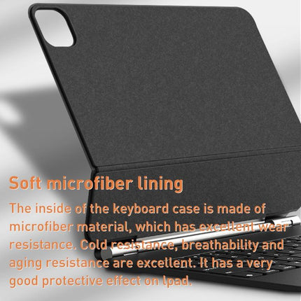 Bluetooth Keyboard Leather Case For Ipad Pro 12.9 - Magic Suspended Black