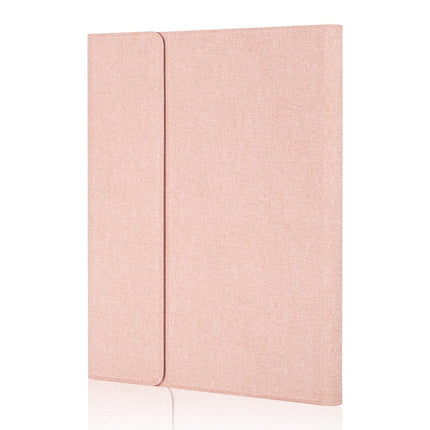 Silk Texture Bluetooth Keyboard Tablet Case For Ipad Air 2 / 1 Pro 9.7 2017 / 2018 With Stand & Pen Slot - Rose Gold