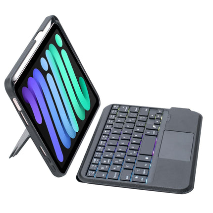 Split Type Bluetooth Keyboard Leather Case For Ipad Mini6 With Touch Backlight