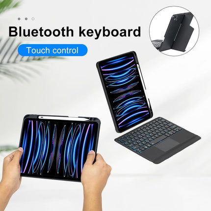 Bluetooth Keyboard Leather Case For Ipad Air / Pro 11 - Touch Backlight Split Type