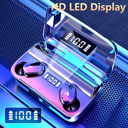 Wireless Earbuds With Noise Cancellation & Magnetic Charging - Led Display