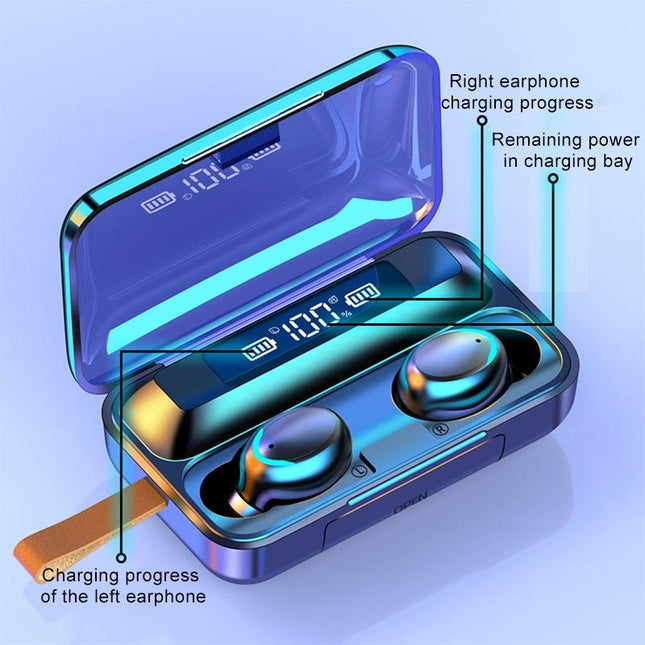 Jerry Solution Touch Bluetooth Earphones With Magnetic Charging Box - F9-5C