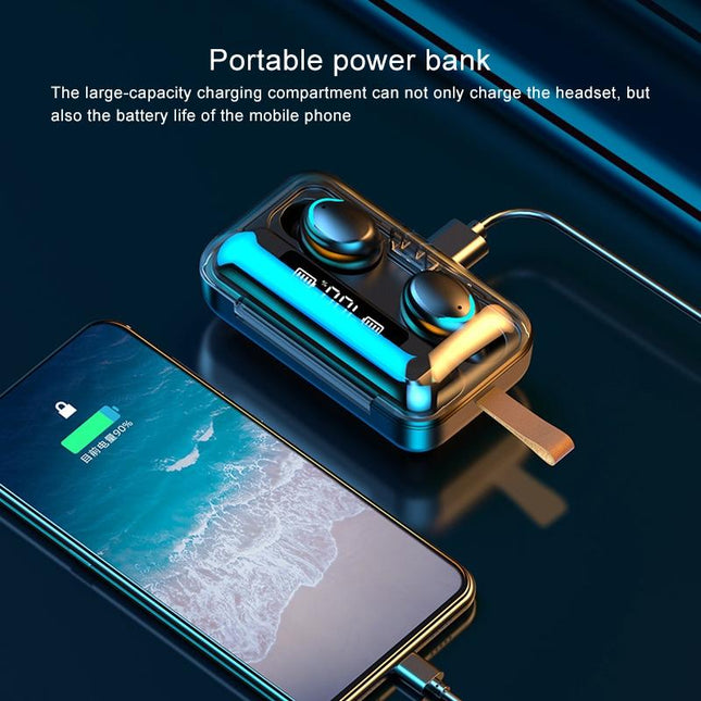 Jerry Solution Touch Bluetooth Earphones With Magnetic Charging Box - F9-5C