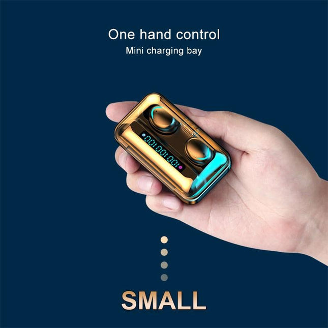 Wireless Noise-Cancelling Earbuds With Triple Display - Black