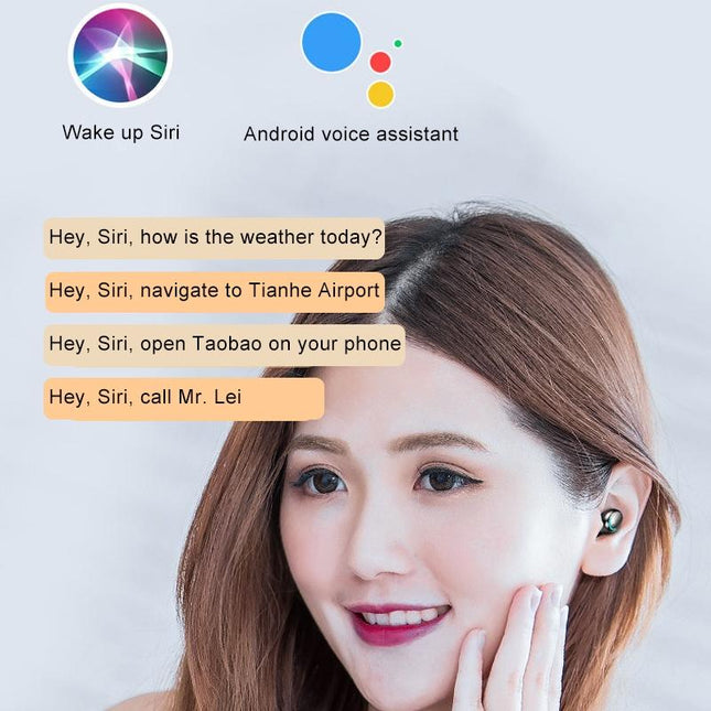 Wireless Noise-Cancelling Earbuds With Triple Display - Black