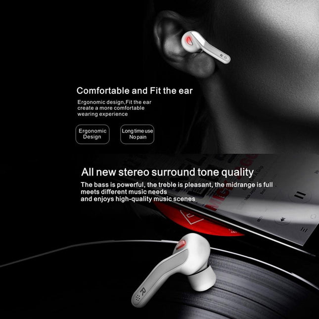 Wireless Stereo Earphones With Magnetic Charging Box - T-88