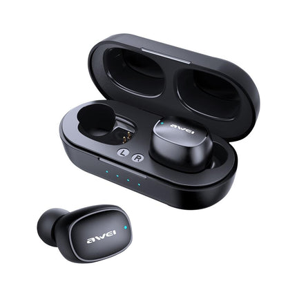 Wireless Sports Headset With Charging Case - T13 Tws Bluetooth V5.0 - Black