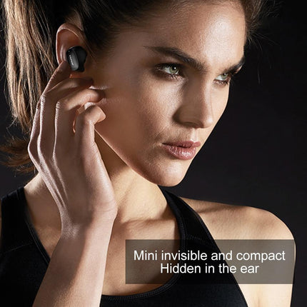 Wireless Sports Headset With Charging Case - T13 Tws Bluetooth V5.0 - Black