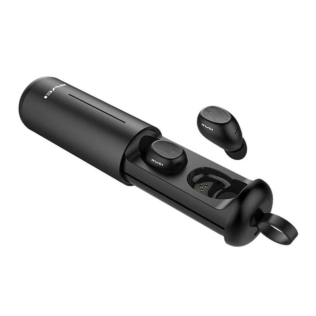 Wireless Sports Headset With Portable Charging Case - T55 Tws Bluetooth V5.0 Black