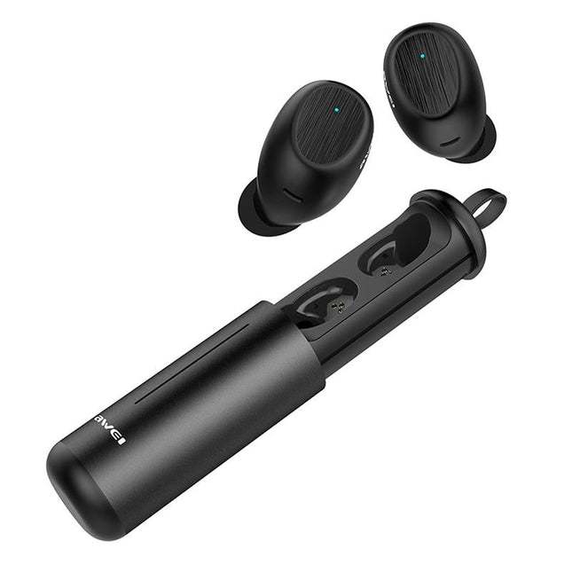 Wireless Sports Headset With Portable Charging Case - T55 Tws Bluetooth V5.0 Black