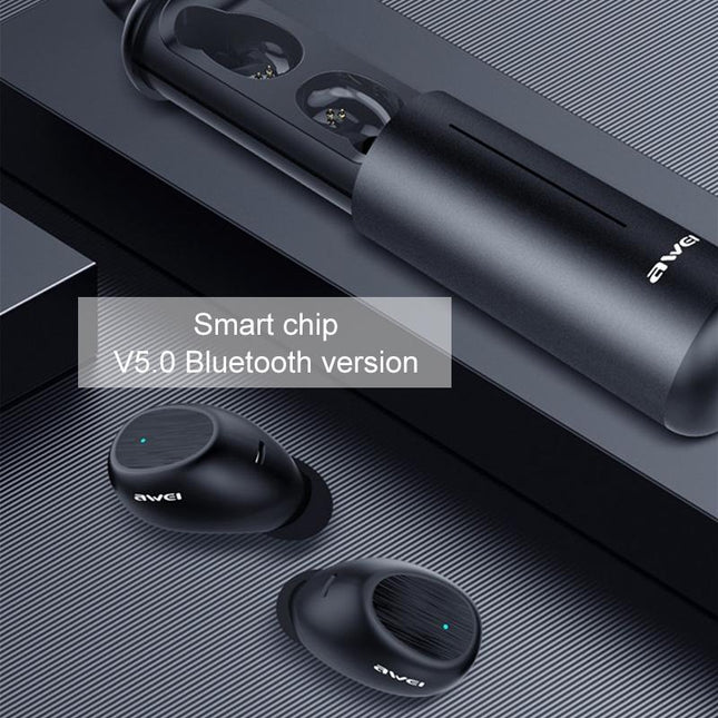 Wireless Sports Headset With Portable Charging Case - T55 Tws Bluetooth V5.0 Black