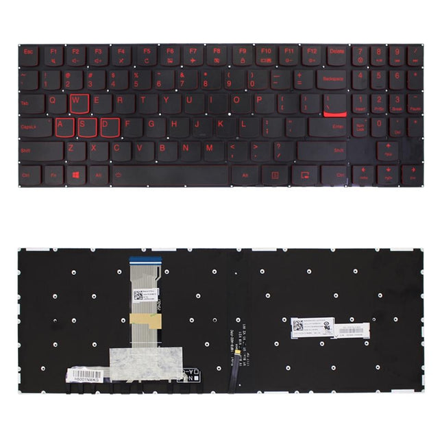 Backlit Us Keyboard For Lenovo Legion Y520 / Y720 / R720 - Black