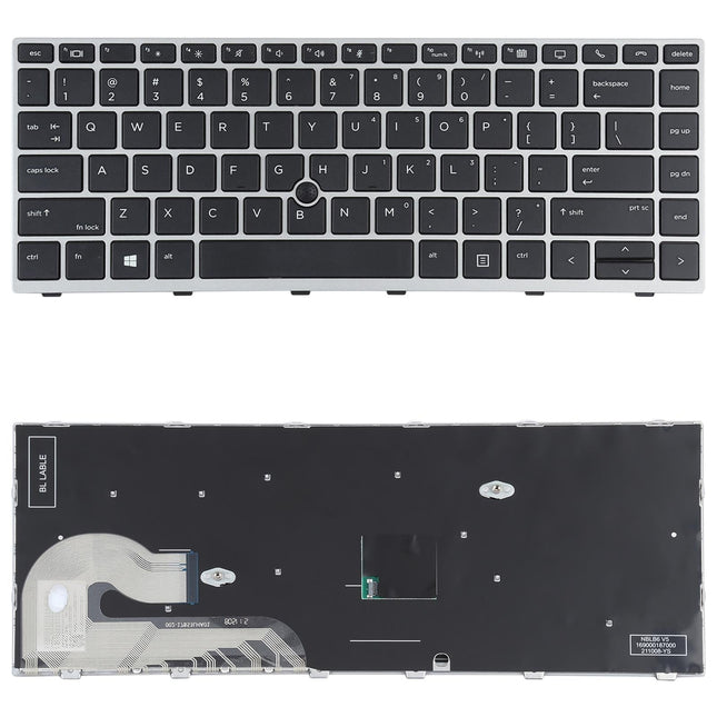 Silver Keyboard With Pointing Stick For Hp Elitebook G5 Series