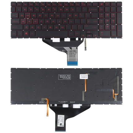 Red Backlit Us Keyboard For Hp Omen 15 / 17 Series