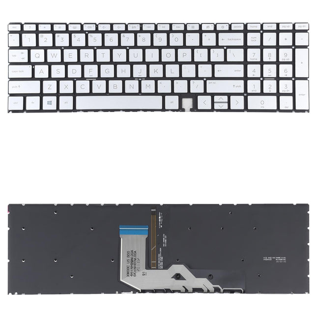 Hp Envy X360 15-Ed Keyboard With Rgb Backlight - Silver