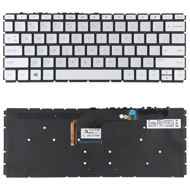 Silver Backlit Keyboard For Hp Envy 13-D Us Version