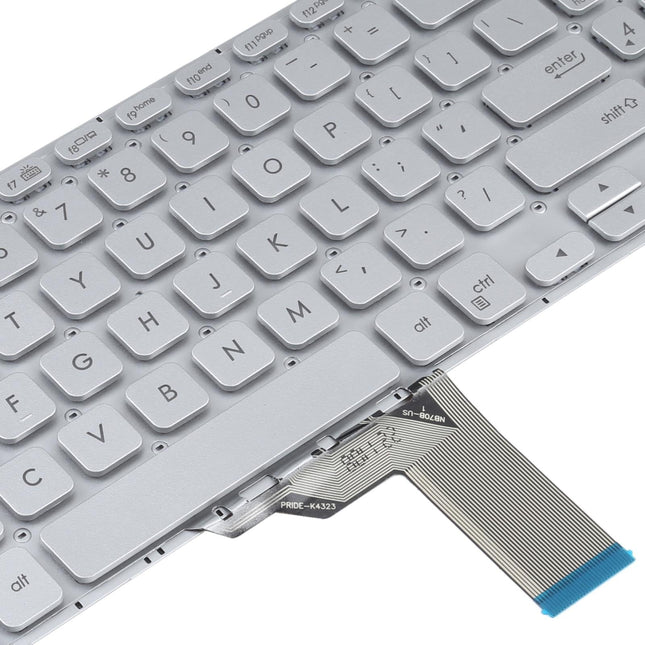 Us Keyboard With Backlight For Asus Vivobook X512 - Silver