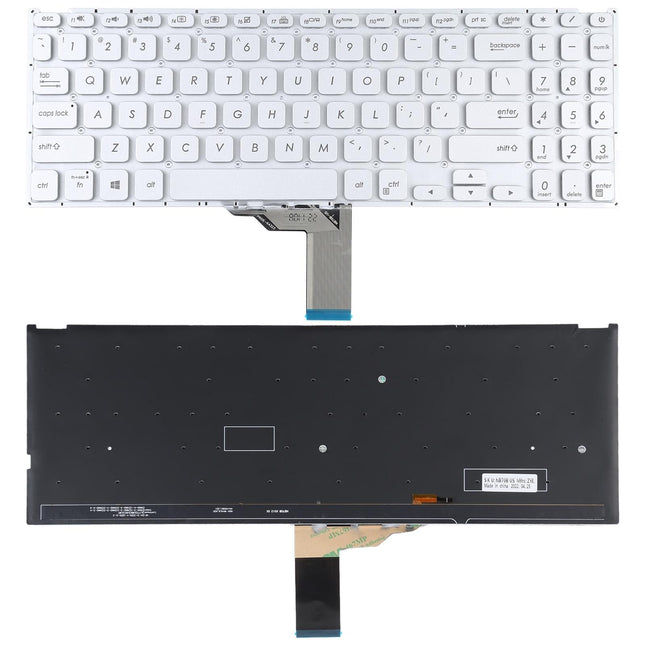 Us Keyboard With Backlight For Asus Vivobook X512 - Silver