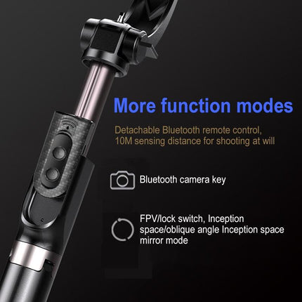 Foldable 3-In-1 Gimbal Stabilizer With Bluetooth Remote And Selfie Stick For Smartphones
