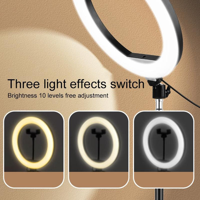 Adjustable 10 Led Fill Light Tripod With Phone Clamp