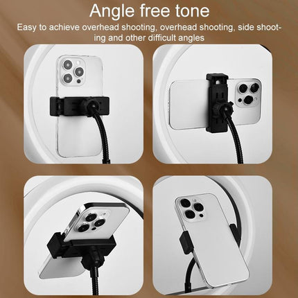 Adjustable 10 Led Fill Light Tripod With Phone Clamp