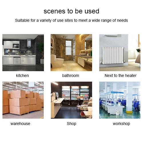 Water Leak Detector With Dual Sensors - White