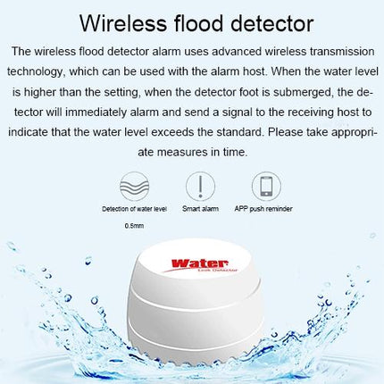 Water Leak Detector With Dual Sensors - White