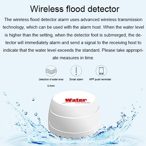 Water Leak Detector With Dual Sensors - White
