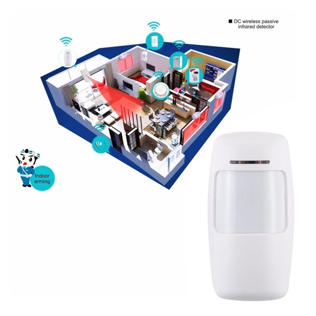 Wireless Wide Angle Pir Detector - 433Mhz White