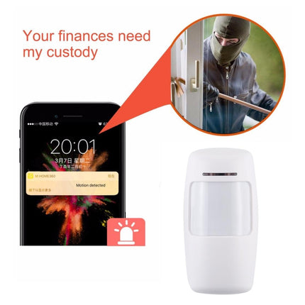 Wireless Wide Angle Pir Detector - 433Mhz White