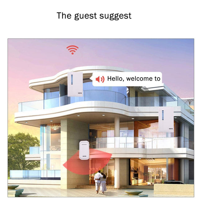 120M Range Smart Wireless Doorbell With Dual Receiver