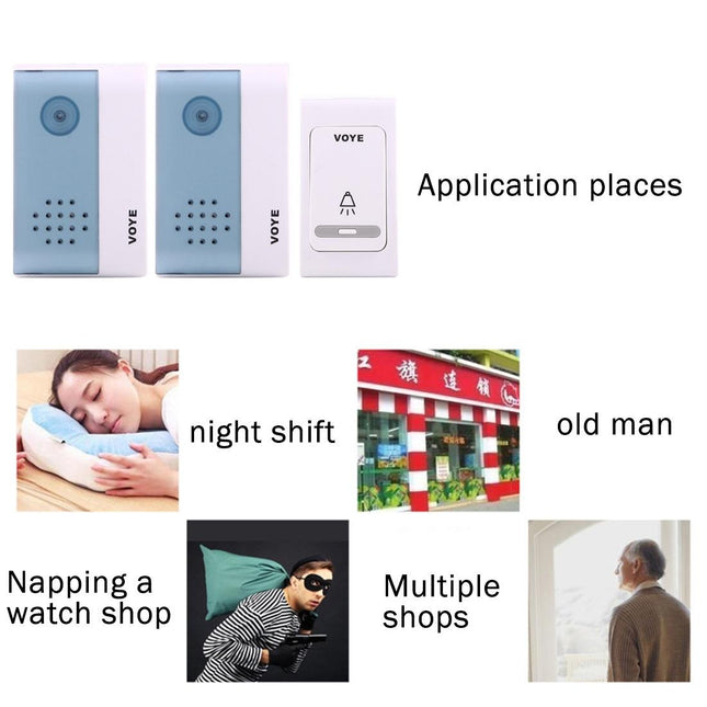 Smart Wireless Doorbell With Dual Receiver - 120M Range