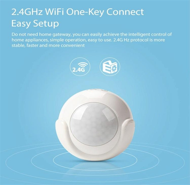 Wireless Wifi Motion Sensor For Android / Ios - Ultra-Bright Red Led
