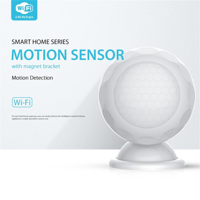 Wireless Wifi Motion Sensor With Magnet Bracket & Red Led For Android / Ios