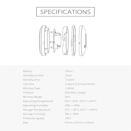 Smart Wifi Water Sensor For Android / Ios - Detects Floods