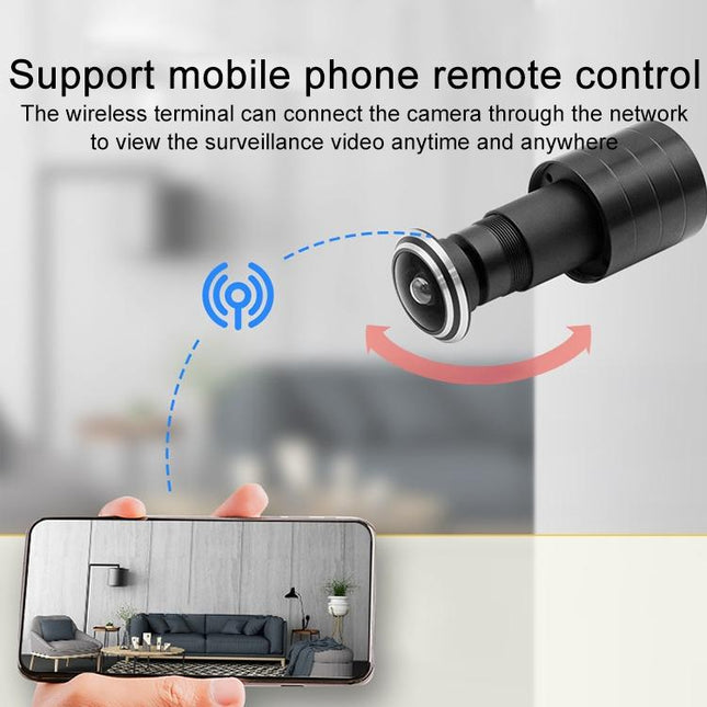 Smart Home Wifi Remote Hd Cat Eye Camera - 1.8Mm Focal Length Black