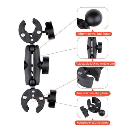 Universal Dual-Head Motorcycle Handlebar Mount Holder