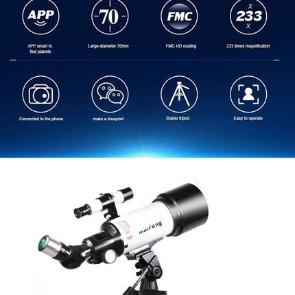 High Definition Astronomical Telescope With Tripod - 233X70