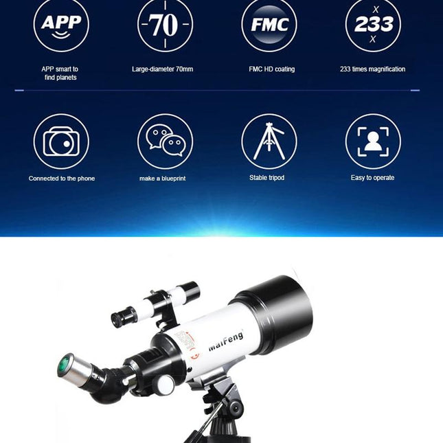 High Definition Astronomical Telescope With Tripod - 233X70