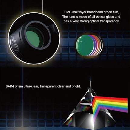 High Definition Night Vision Monocular Telescope - 40X60 12X Pocket Focusing - Black