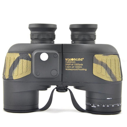 Waterproof Nitrogen Rangefinder Binoculars With Compass - 7X50 Hd Power