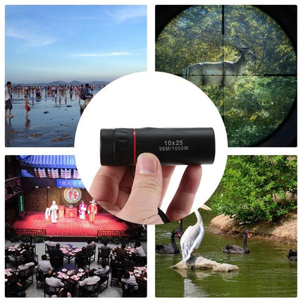 Portable High Definition Dual Focus Monocular Telescope - 10X25 - Professional
