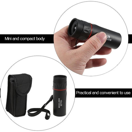 Portable High Definition Dual Focus Monocular Telescope - 10X25 - Professional