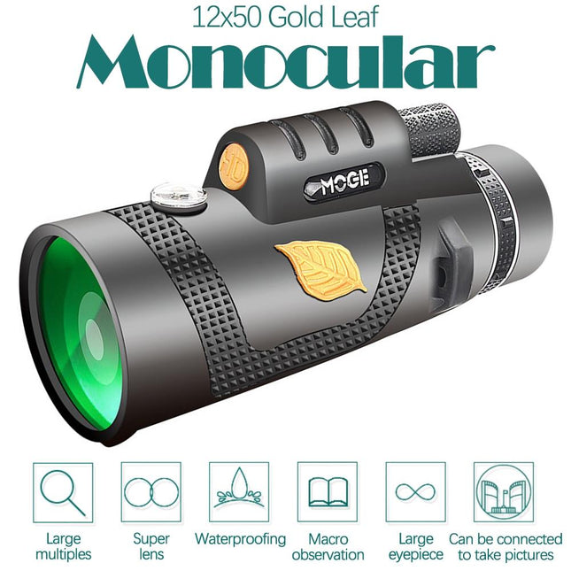 Professional 12X50 Hd Monocular Night Vision Telescope + Tripod