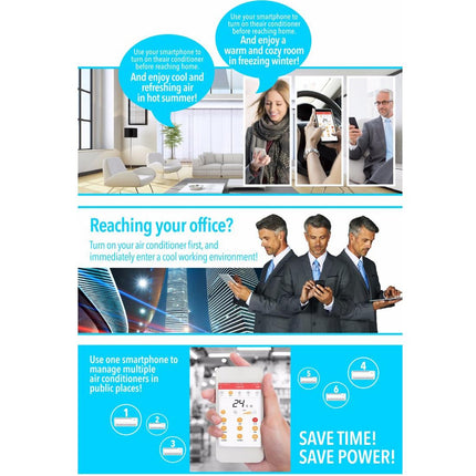 Universal Wifi Smart Ac Remote Control With Holder - Supports 2G / 3G / 4G / Wifi