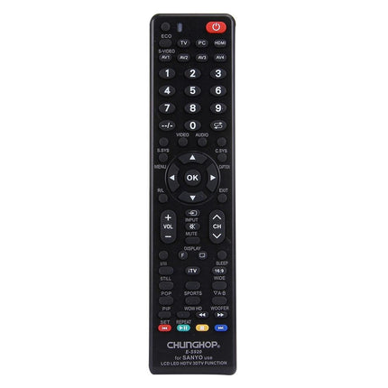 Universal Remote For Sanyo Led / Lcd / 3Dtv - Chunghop E S920